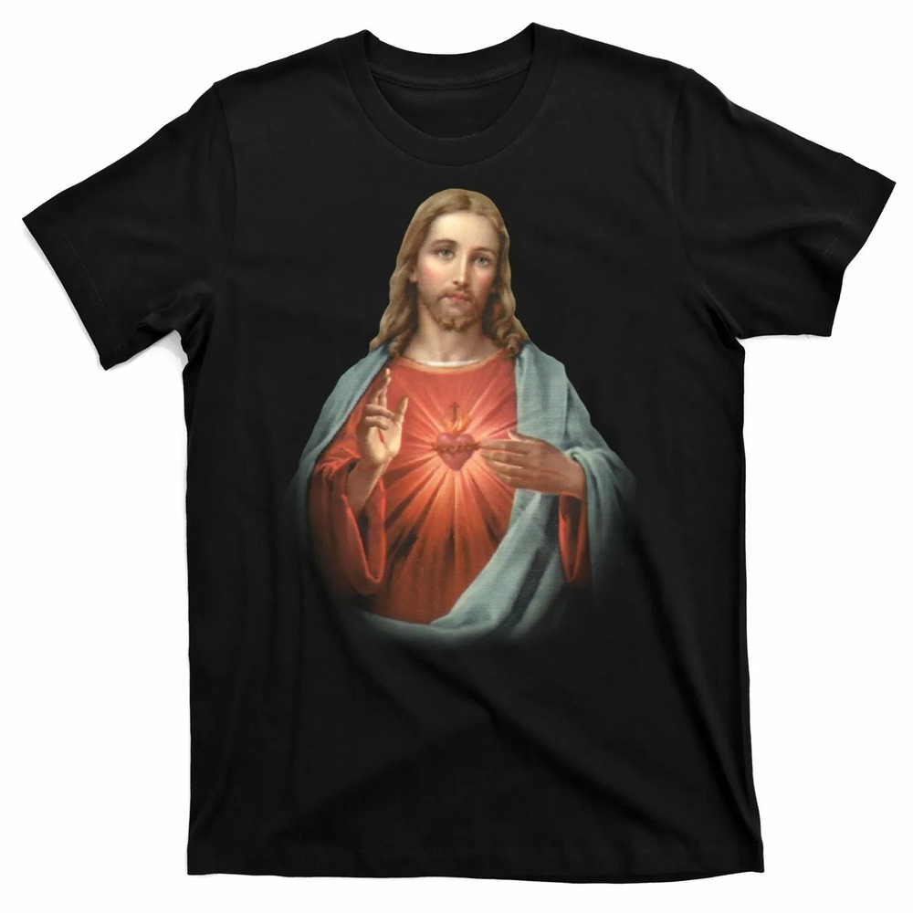 Sacred Heart Of Jesus Catholic Religious Graphic T-Shirt